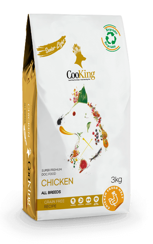 COOKING DRY DOG FOOD CHICKEN SENIOR - LIGHT GRAIN FREE RECIPE